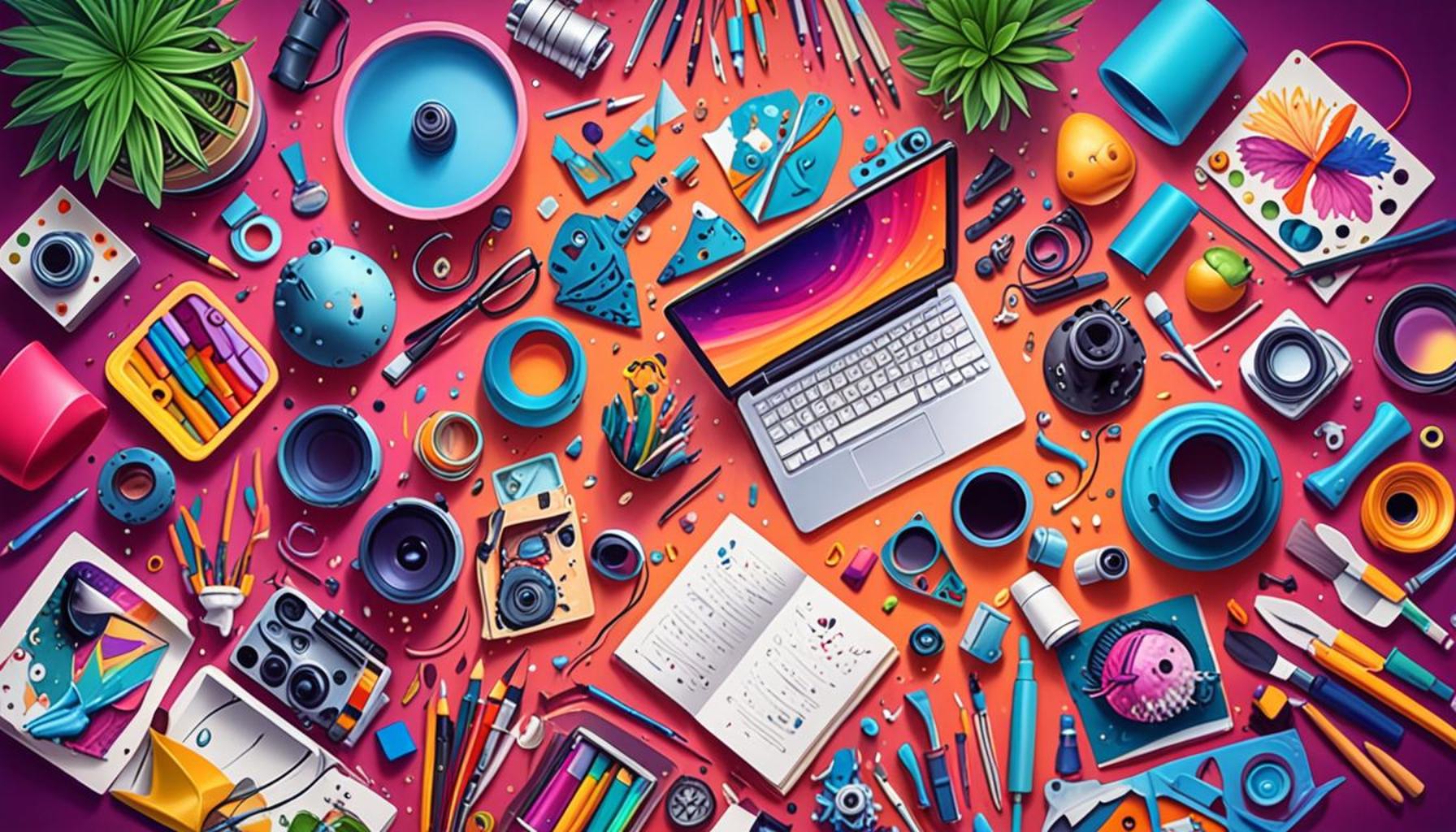 Colorful art supplies?>